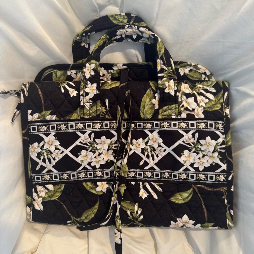 Floral Black Quilted Women's Bag
